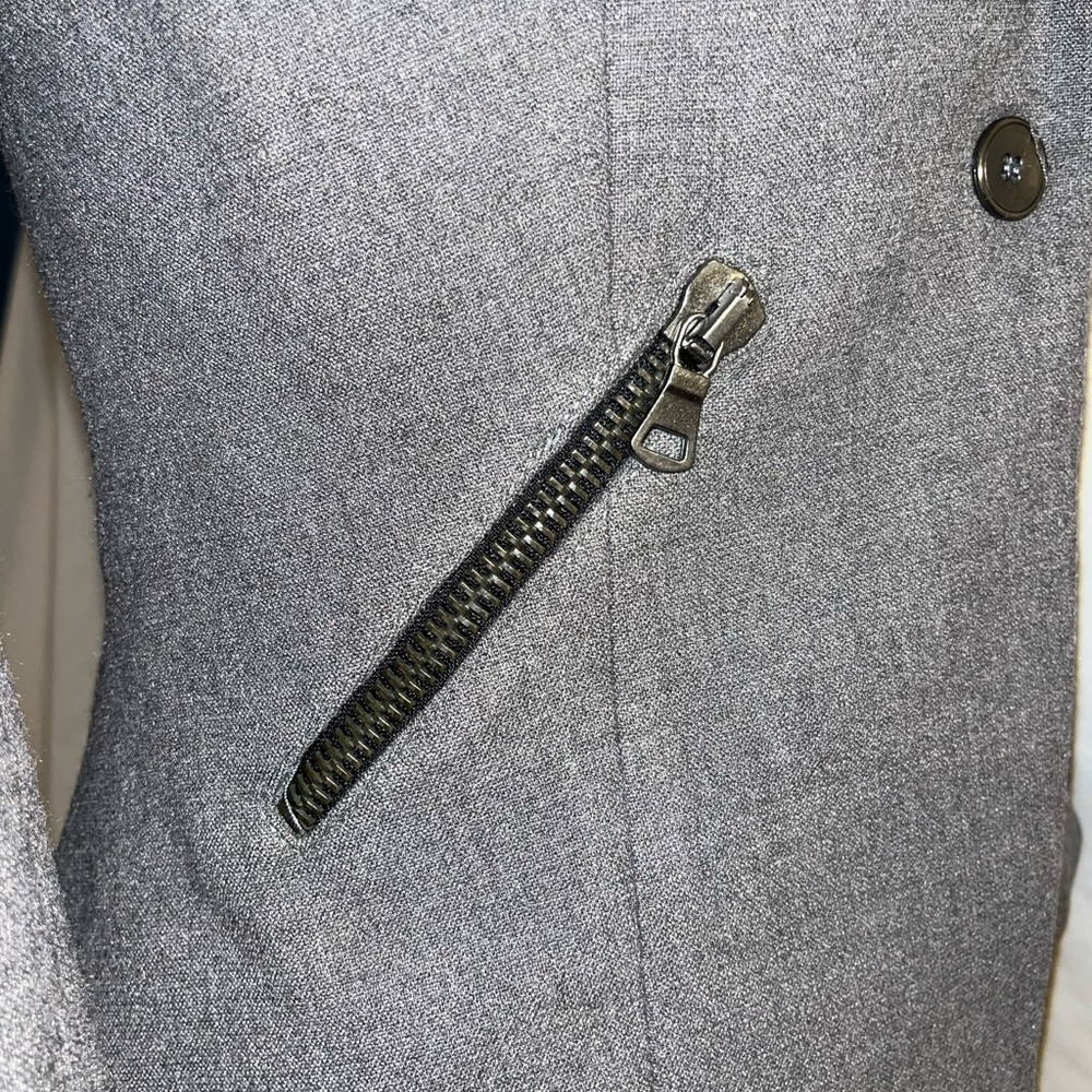 Zara - Grey Button Blazer/Jacket - image 5